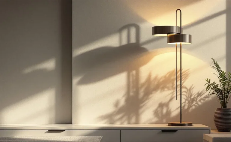 Lueur dorée illuminant des murs à la texture apparente.