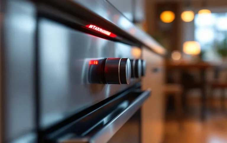 Un poêle Palazzetti affiche une alerte rouge sur son écran de contrôle.