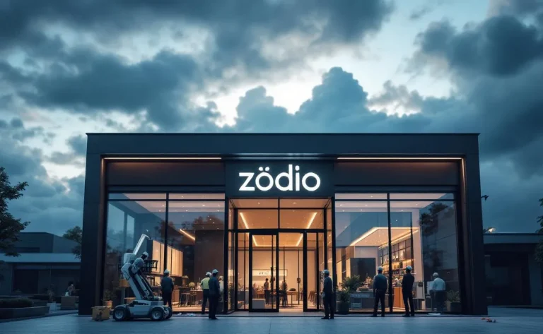 Une façade de magasin Zôdio en travaux avec une nouvelle enseigne visible.