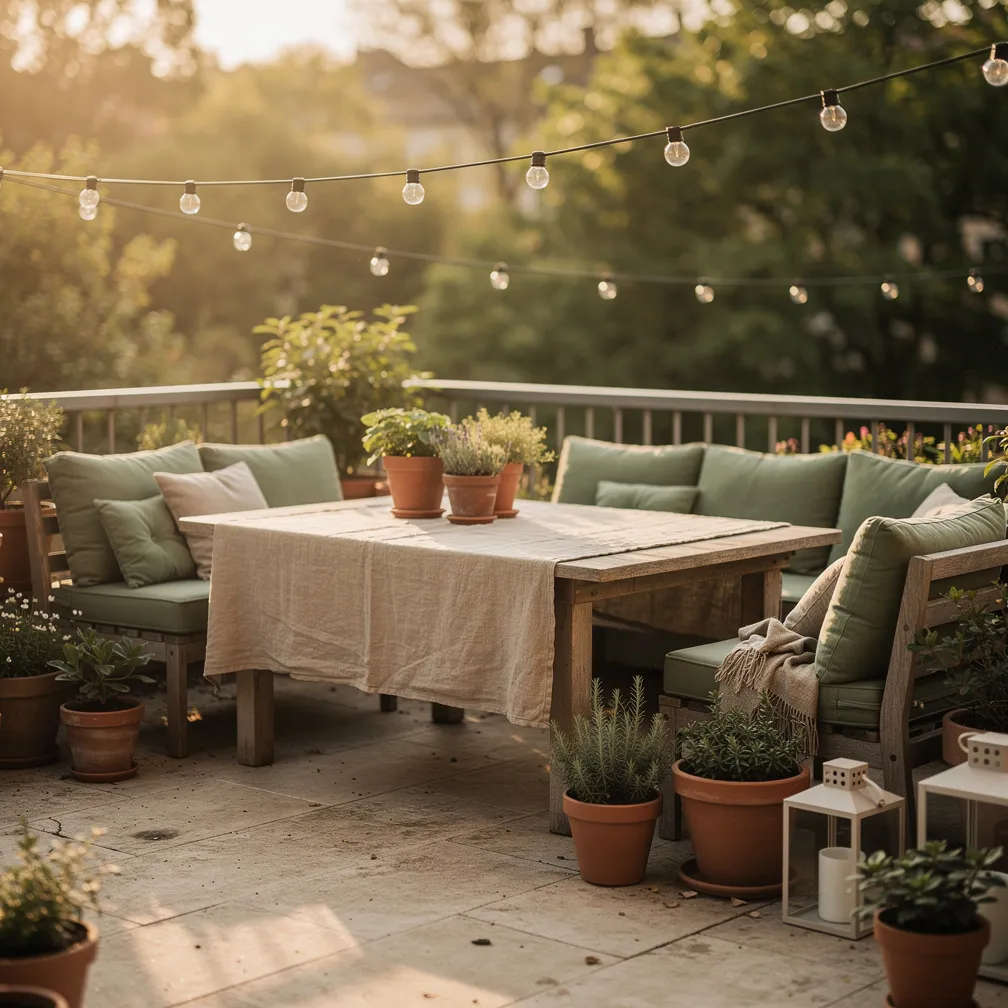 Decoration de jardin aux tons kusumi pastel